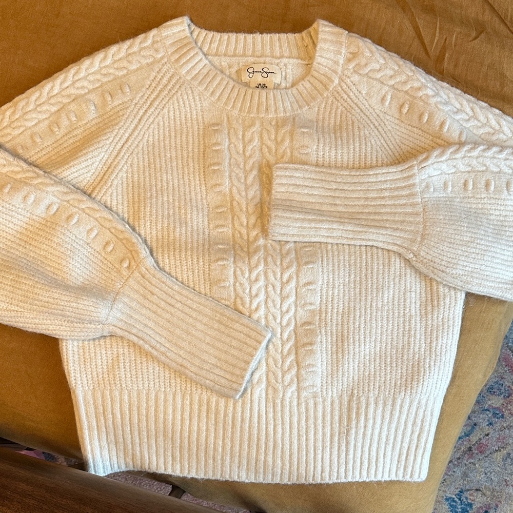 SALE THIS WEEKEND! 🍾 
Jessica Simpson Cream Cable Knit Sweater